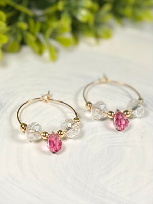 Tabitha Czech-Glass Teardrop Bead Earrings