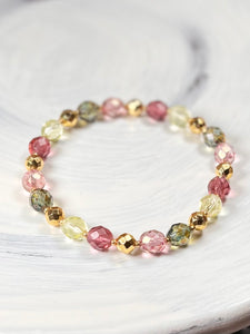 Jannell Faceted Glass Bead Bracelet