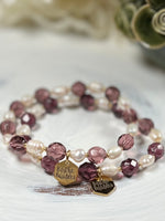 Penelope Czech Glass Bead and Freshwater Pearl