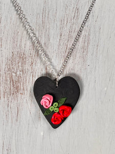 Veronica Floral Heart Pendant